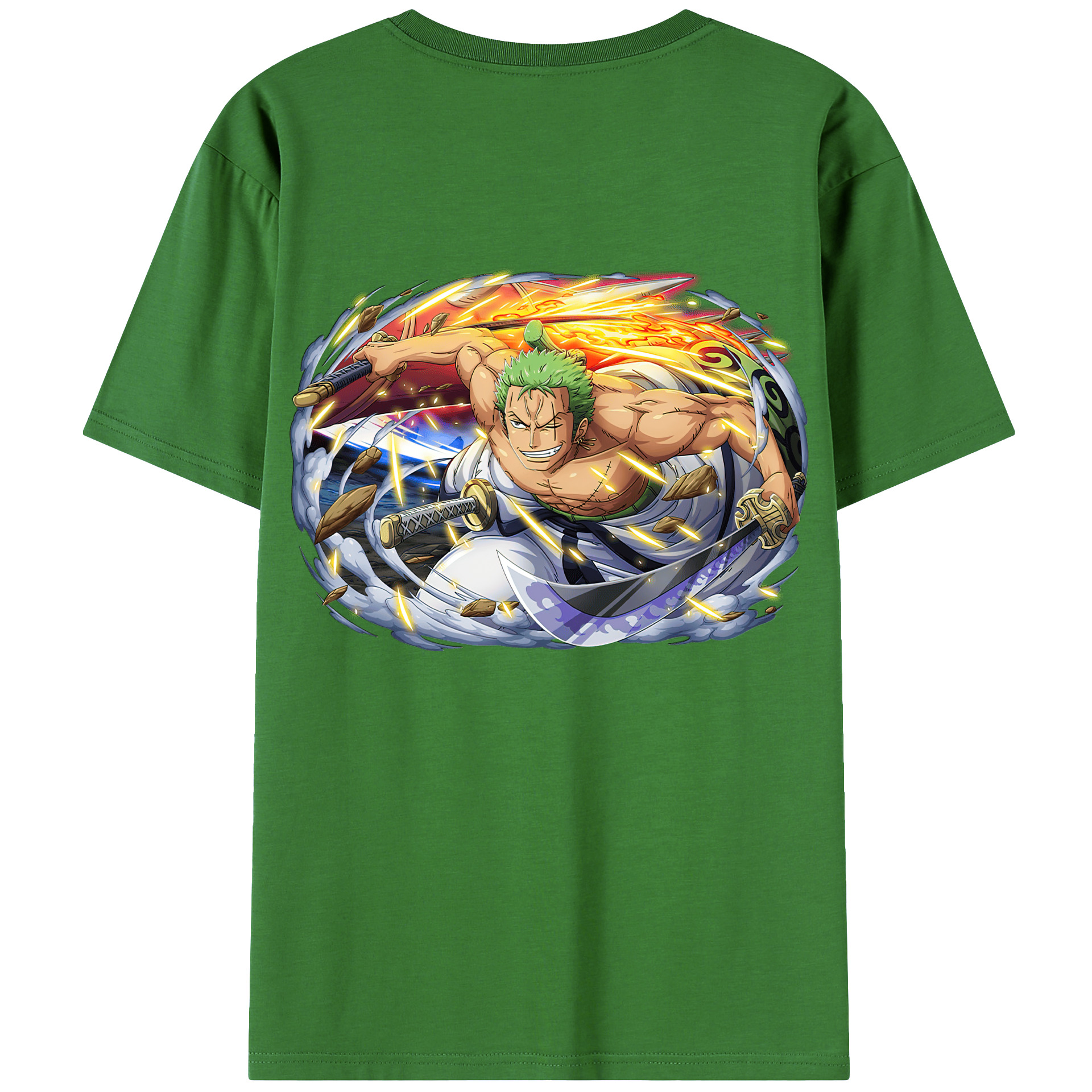 ワンピース ロロノア・ゾロ ONE PIECE Roronoa Zoro レディース半袖Tシャツ(バックプリント)